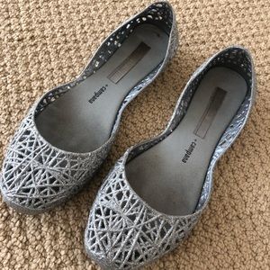 Sparkly Melissa Jelly Flats USA sz 6